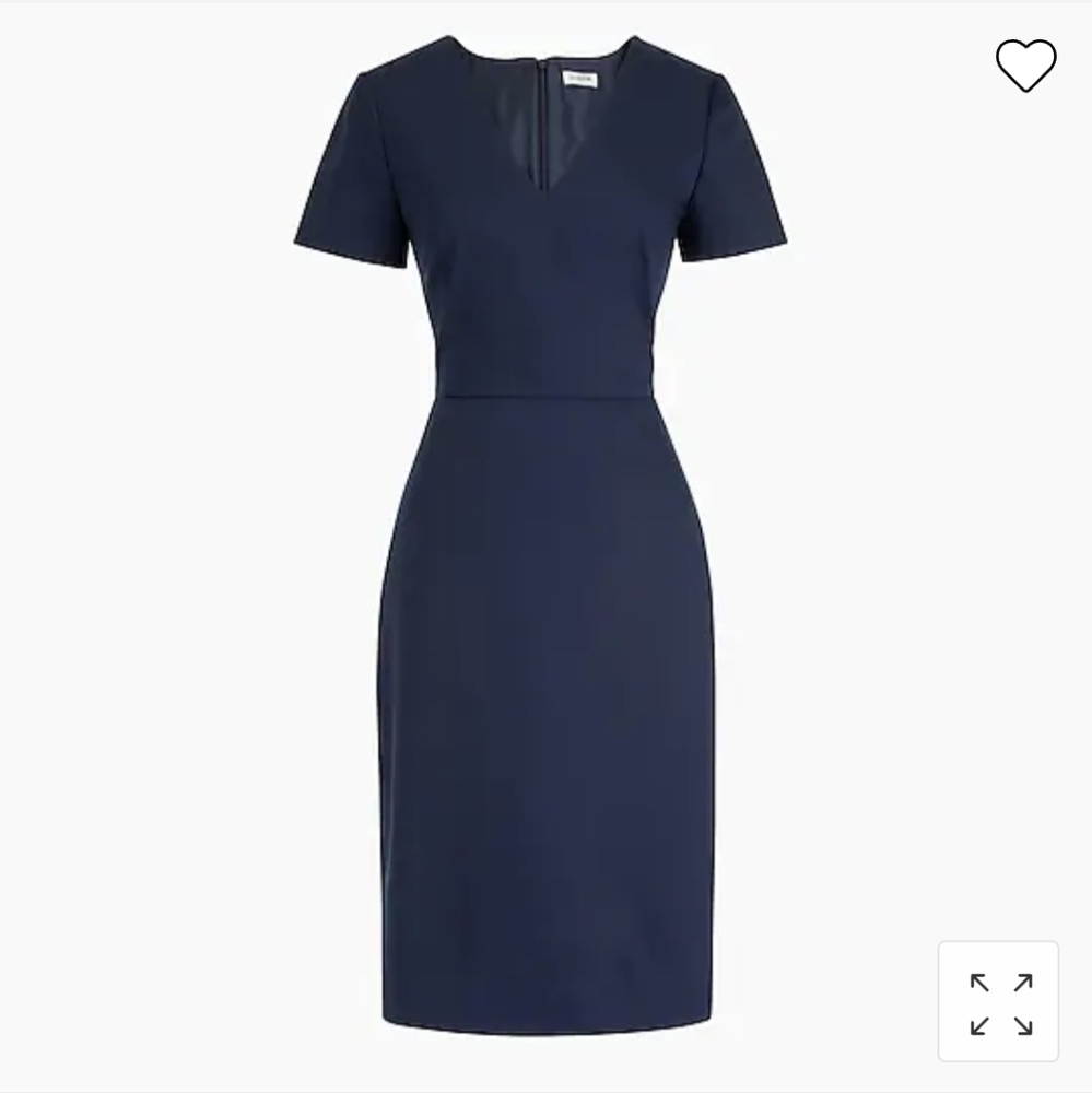 NWT J. Crew Cap-sleeve V-neck Work Dress
